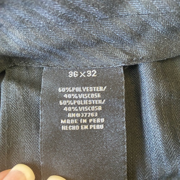 2 Pair Men’s Perry Ellis Dress Pants Slacks Trousers Black/Tan (Cuffed) 36X30 - Picture 6 of 8